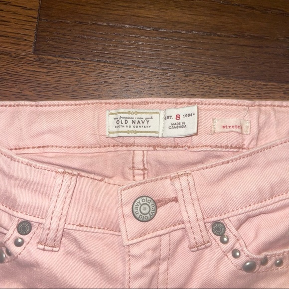 Juniors SIZE 8 OLD NAVY PINK DENIM JEANS - Picture 4 of 5